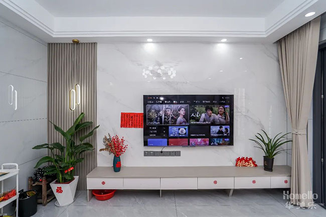 142㎡四居，客廳中打造休閑吧臺，這種戶型設計實用又舒適